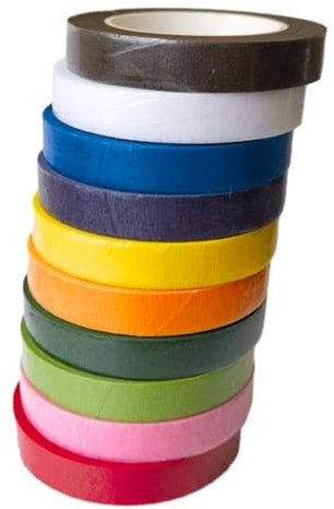 ARJDXDP 10 Stück Floristenband, Kreppband für Blumen, Farben Floral Tapes, Floristen Wickelband