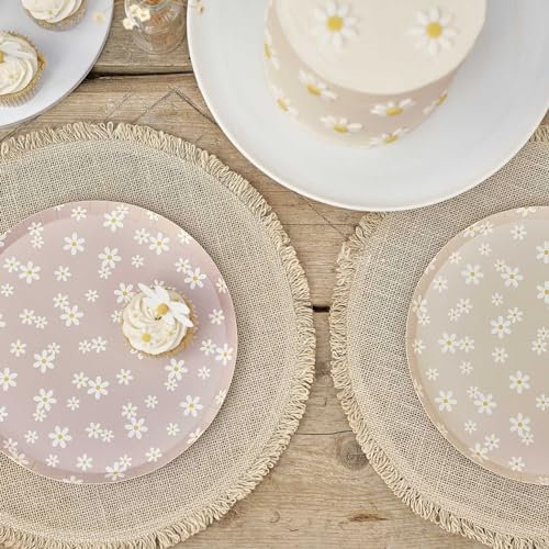 Stef Chef Party Kit de vaisselle de fête Motif marguerites