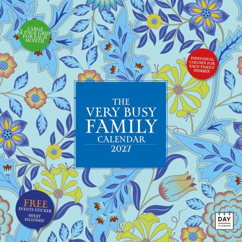 Dayplanner Publishing Busy Familienplaner Kalender 2025, großer quadratischer Wandkalender, 16 Monate, Busy Familienplaner Geschenkkalender