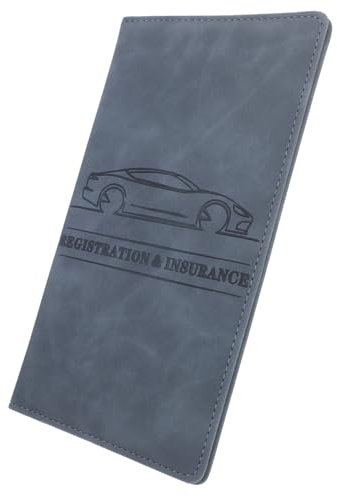 SAFIGLE Thin Holder for Driver's License Car Insurance Card and Registration Stylish Blue Badge Cover Wallet