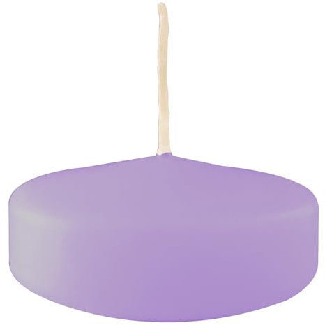 Schwimmkerzen, groß, Durchmesser 7 cm, 12 Stück, Violett