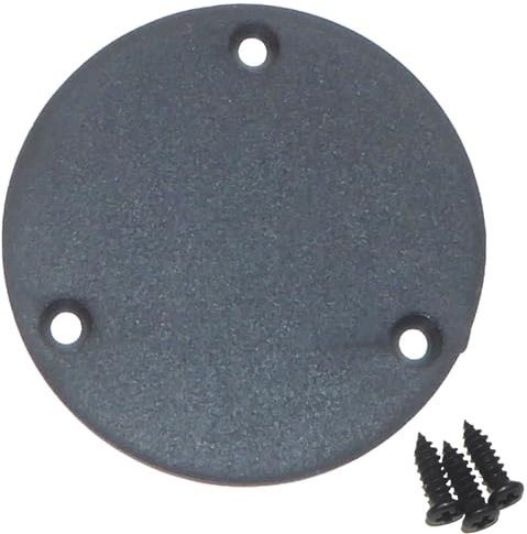 Black Guitar Switch Back Plate Cover with Screws | Fits 3-Hole Toggle Switch Cavity | Replacement for Les Paul® Style Electric Guitars