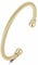 4mm Gold-Filled Twisted Torque Bangle Bracelet – 7.5″–8″ Adjustable, Stone-Stud Ends – Hypoallergenic, Tarnish-Resistant - Bling King London