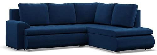 Mebligo - Ecksofa mit Schlaffunktion und 2 Bettkasten Grün 230x89x200 (BxHxT) FORESTA - Rechts Eckcouch, Sofas & Couches, Couch L Form, Cauchsofa, Sofa Wohnzimmer, Ecke Sofa