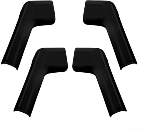 SMZhomeone 4 canali di drenaggio larghi per grondaia, in resina resistente al sole, per canalizzazione del tetto, estensioni per camper, rimorchi, camper (nero)