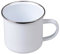 GRÄWE Gobelet de camping avec anse – 300 ml, émail, blanc