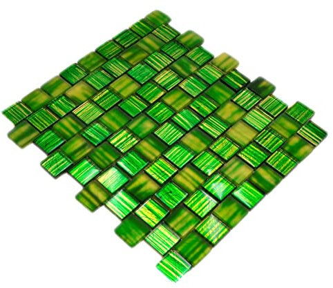 Glasmosaik Mosaikfliesen Milchglas gold gelb grün klar matt gefrostet MOS78-CF83
