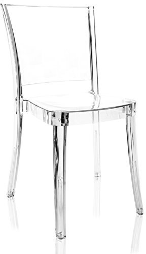 Lucienne - Stuhl transparent durchsichtig - Design durchsichtiger Stuhl polycarbonat glasklar - 10 Stühle