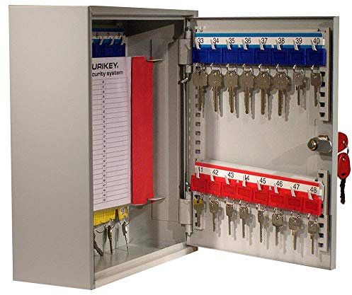 Schlüsselschrank, 48 Haken, Außentiefe: 120 mm, Außenbreite: 300 mm, Produktpalette Seurikey – Schlüsselschränke, Außenlänge Höhe 350 mm, Höhe 350 mm, Material: Stahl, Schlüsselschränke und