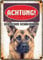 Plenty Gifts Metallschild Vintage Achtung Deutscher Schaferhund