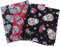 Hongzhi Baumwolle - 3 Stück 50 x 50 cm Halloween Baumwollstoff - Totenkopf, Geister, Vögel und Blumendrucke - DIY Floral Stoff Patchwork - Fat Quarters Quilten Stoffpaket zum Quilten Nähen