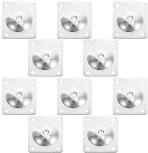 DOITOOL 10 Stück Tischbein-Montageplatte Möbelbeine Befestigungsplatten Sofabeine M8 Möbelbein Montageplatten Kit Möbelbeine Halterungen Hardware 60 x 70 mm
