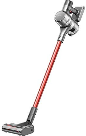 DREAME T20 Mistral Aspirapolvere Senza Fili, Modello Europeo, 0.6 litri, 125.000 rpm, Display LCD a Colori, Batteria Rimovibile, Potenza di Aspirazione di 150AW e 25.000 PA, Rosso/Grigio