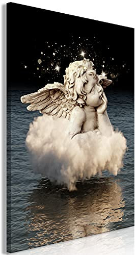 murando - Wandbilder Engel 40x60 cm 1 tlg - Wand Deko Vlies Leinwand Bilder Groß Wanddeko Wohnzimmer Schlafzimmer Kunstdrucke - Wolke Skulptur Wasser Sterne h-C-0214-b-a