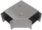 Barad cable duct corner piece made of stainless steel, 90° angle and lid at the top + twist lock lock, cable ducts