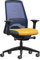 Interstuhl Bürostuhl Every Active Edition – ergonomischer Schreibtisch- und Gaming-Stuhl – Lordosenstütze für gesünderes Sitzen – vereint gesundes und aktives Sitzen (Blau | Gelb)