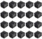 sourcing map 20 Stück Thermische Selbstklebende Elektronische Aluminium Kühlkörper 14.5x14x13mm Schwarz