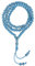 Muslimische Vergoldung Gebetskette, Islam Rosenkranz Perlen Anbetung Gebet Werkzeug 99 Grains Resin Religion Supplies(Blau)
