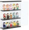 Nynelly 3 Niveaux Vitrine pour Collection en Acrylique, Vitrine Figurine Boite Acrylique d'exposition Murale, Vitrine Transparente avec Porte pour Mini Funko Pop, Figurine, 29.3x8.5x30cm, Noir