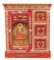 Oriental Galerie Indisches Sideboard Norbu 76 cm lang, mit Buddha Motiv verziert, in Rot Wandschrank Holzschrank Schrank Kommode Holz Yoga Tibet