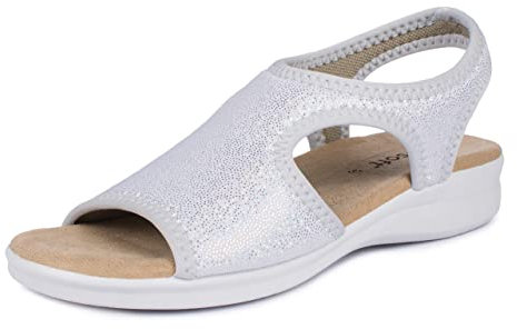 Aerosoft Sandali Stretch 05 Donna Leggero Senza Pressione (argento, 39)