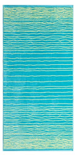 Egeria RIPPLES turquoise Strandtuch Duschtuch 75x160cm 100% Baumwolle Mesopotamian Cotton