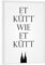 artboxONE Poster mit weißem Rahmen 18x13 cm Typografie Städte Et kütt wie et kütt - Bild Stadt City Cologne