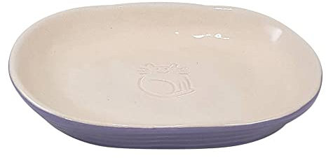 Nobby Katzen Keramik Schale Jada, flieder/creme, 16 x 12 x 2,5 cm, 0,10 l, 1 Stück