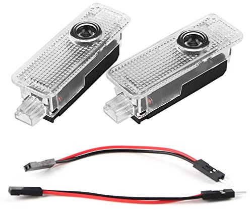 Door Light Projector, 2pcs 12V LED Door Projection Courtesy Puddle Light for XE/F-TYPE + f type puddle lights