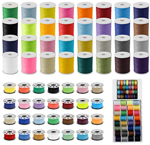 Jinsion 60 Spulen Nähgarn Set für Nähmaschine, Nähfaden für Nähmaschine, faden Nähmaschine, Nähmaschinengarn Set, Mix-Farben Faden Nähmaschine, Polyesterfaden Nähset für Hand und Nähmaschine