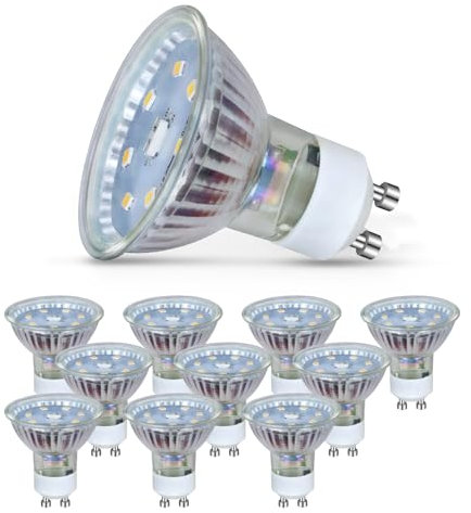 Kowanie GU10 LED Neutralweiss 5W Leuchtmittel Lampe Ersetzt 50W Glühbirne 4000K Energiesparlampe Abstrahlwinkel 110° Spot Nicht Dimmbar Reflektor Birne Glühlampen Strahler Spot LED GU10 10 pack