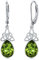 VONALA Keltische Ohrringe 925 Sterling Silber Keltischer Knoten Kristall Tropfen Hängend Ohrringe chmuck Geschenk für Damen Frauen (Simulierter Peridot)