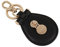 Paul Costelloe Echt Leder Designer Damen Schlüsselanhänger - Elegante 6 Farboptionen - Damen Geschenk - FOIA, jet black, One size