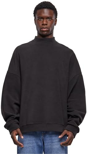 Urban Classics Herren Sweatshirt Oversized Polar Fleece Crew Black S