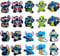 PEVOGON 20 Pcs Silicone Focal Bead Cute Loose Beads Accessory for DIY Keychains Bracelet Necklace Pens Lanyard Making (Stitch), PE112