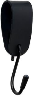 Home Deluxe - S-Haken SHAPE - 30 Stück, Schwarz, 11 x 3 x 4cm, Eisen mit PU- Leder, inkl. Doppelnaht I Kleiderhaken Kleiderbügel Garderobenhaken Kleideraufhänger