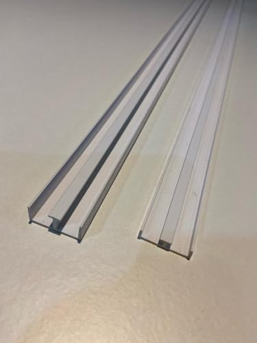 White 8mm Sliding Door Track (2' 610mm Long)