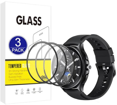X-Dision [3 Pack] Protector de pantalla Compatible con Xiaomi Watch 2 Pro,[Resistente a los arañazos][Cubierta completa curvada en 3D] Protector para Xiaomi Watch 2 Pro
