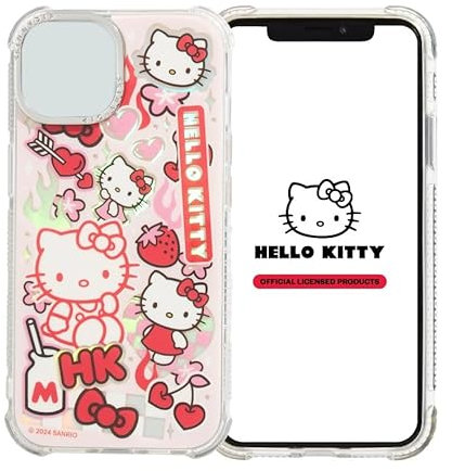 Skinnydip for iPhone 14 Pro Case - Hello Kitty Holo Sticker Protective for iPhone Cover for Girls, Cute Design, Slim & Lightweight, Anti-Scratch, Compatible with iPhone