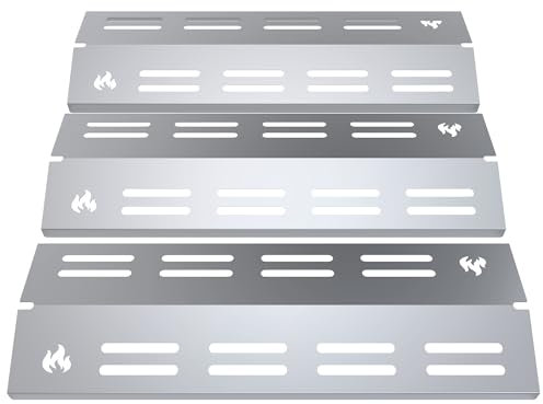 teileplus24 BR16-3-SG Gasgrill Edelstahl Brennerabdeckung kompatibel mit Enders Boston Pro 3 | Flavorizer Bars | Passgenau | Rostfrei | Brennerschutz
