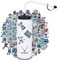 RhythmFit Hockey-Geschenke, 1 Packung Hockey-Wasserflasche mit langem Strohhalm und 100 Hockey-Aufklebern, Zubehör für Jungen, Männer, Spielerliebhaber (1 l, drücken, BPA-frei)