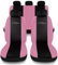 Susy Shop Set Coprisedili Per Auto Universali Con Schienale Posteriore Con 2 Zip, Fodere Auto Airbag Compatibili (Nero/Rosa)
