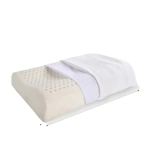 LPHFDCS Latex-NackenstüTzkissen Naturlatexkissen Erwachsenenkissenkern Massagekern Latex Latex-Kopfkissen(Wave Style 40x60cm)
