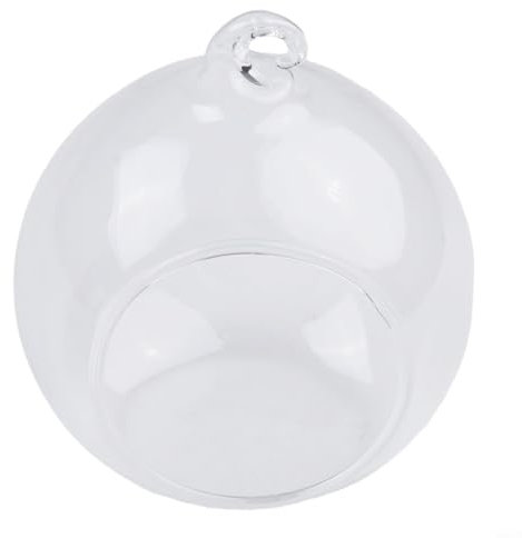 Jarrón colgante de bola de vidrio para plantas suculentas, contenedor de terrario, macetas de flores, contenedor de bola de vidrio decorativo para terrarios y plantas (8 cm)