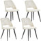 ANVOFONG Esszimmerstühle 4er Set,Küchenstuhl mit Unabhängige Beine,Kordsamt Gepolsterter Stuhl,Beige loungesessel,für Esszimmer,Wohnzimmer,Küche,Schlafzimmer und Empfangsraum