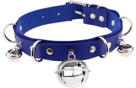 UxicRuya Goth Choker Halsband Glocke Choker für Party Bühnenshows Cosplay, Dunkelblau
