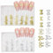 2 Bags of Silver and Gold Nail Charms, 3D Nail Decoration Metal Diverse Bow Nail Accessories,DIY Nail Crafts Suitable for Nail Design Metal Rivets Six Grid Bag Nail Accessories