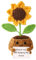 TOYMIS Girasol de Ganchillo, 14cm Hecho a Mano Muñeco Apoyo Emocional Maceta Regalo Inspirador Juguete Positivo de Punto para Cumpleaños Regalos de Año Nuevo Hogar Oficina Automóvil Decoración
