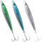 Dr.Fish Metal Sea Fishing Lures Sliver Blue/Gree/Sliver Minnow Spoon Lures Set of 3 Sea Fishing Tackle Mackerel Cod Sea Bass Pike Stinger Spinner Lures Metal Jigs 14g