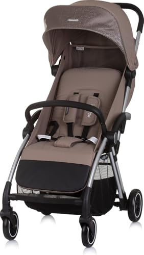 Chipolino Kinderwagen Illusion klappbar, verstellbare Fußstütze, Federung, Korb braun